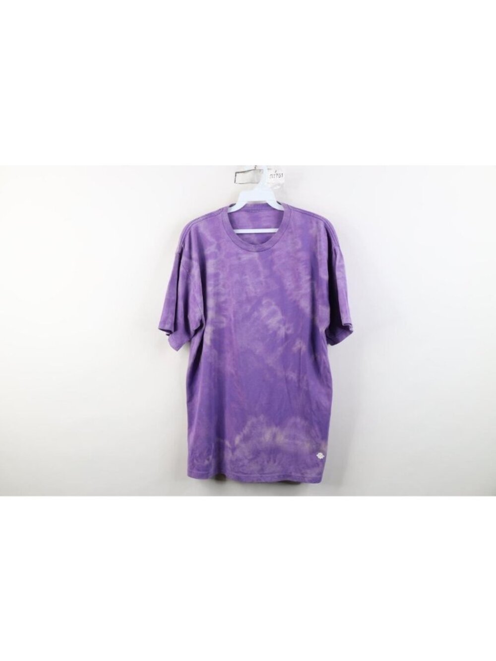 Vtg 90s Y2K Streetwear Womens Large Blank Acid Wash Short Sleeve T-Shirt Purple